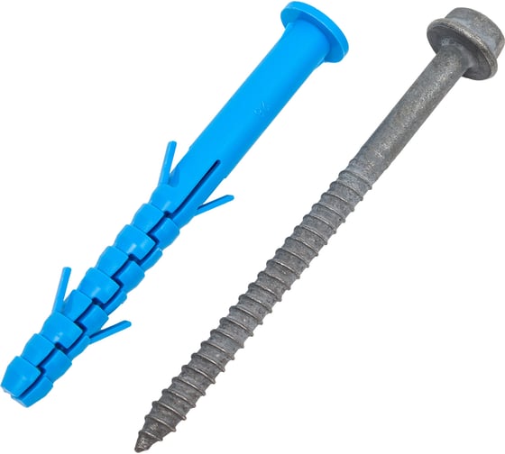 Изображение товара Фасадный дюбель ЕВРОПАРТНЕР ДФ Б 10х100 мм, шуруп ШГ, антикорр. покрытие ТДЦ 20шт 0076 D