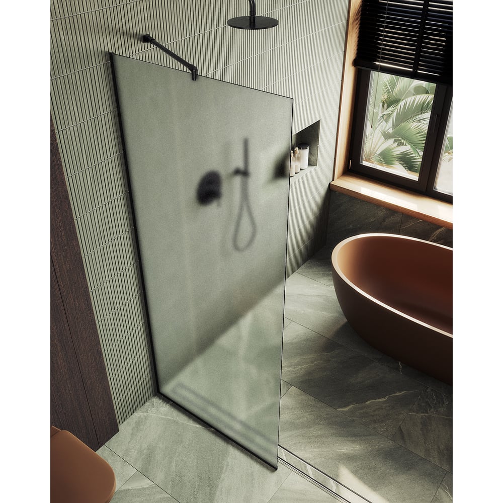 Изображение товара Душевая перегородка MaybahGlass МGD-680-6у 1950х1090 мм из сатинового стекла