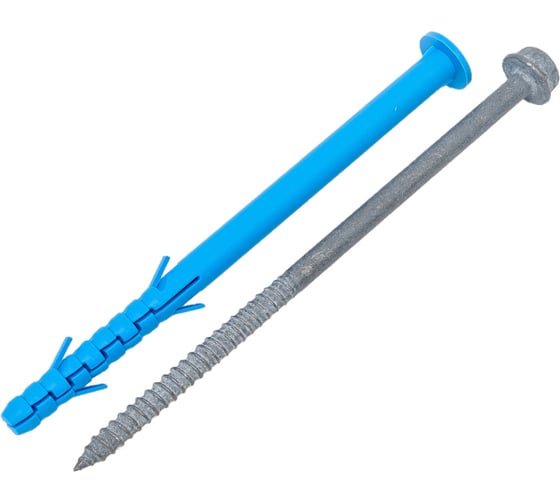 Изображение товара Фасадный дюбель ЕВРОПАРТНЕР ДФ Б 10x160 мм, шуруп ШГ, покрытие ТДЦ 4шт A1 0023 5