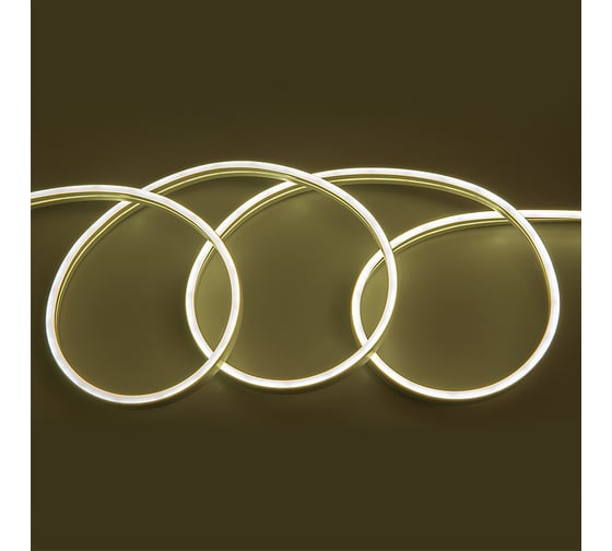 Изображение товара Светодиодная лента General Lighting Systems гибкий неон 50 м, 9,6Вт/м, 12В, 6мм, IP67, 3000К, теплый белый GLS-2835-120-9.6-12-NL-IP67-3 510010