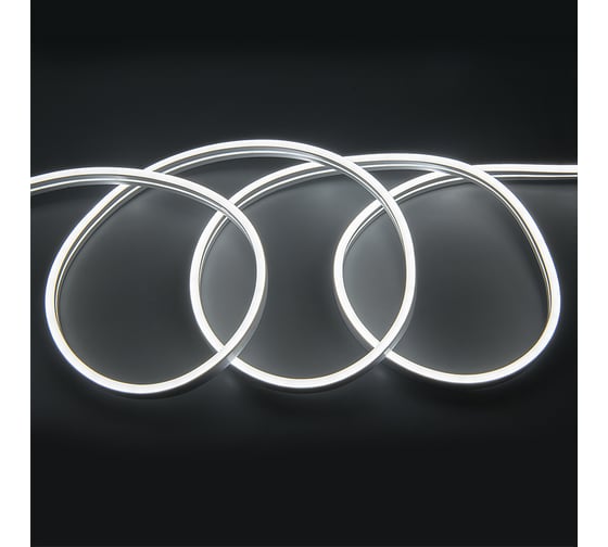 Изображение товара Светодиодная лента General Lighting Systems гибкий неон 5 м, 9,6Вт/м, 12В, 6мм, IP67, 6500К, холодный белый GLS-2835-120-9.6-12-NL-IP67-6 510411
