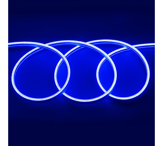Изображение товара Светодиодная лента General Lighting Systems гибкий неон 50 м, 9,6Вт/м, 220В, SMD2835, 6мм, IP67, синий GLS-2835-120-9.6-12-NL-IP67-B 512610