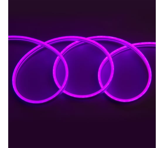 Изображение товара Светодиодная лента General Lighting Systems гибкий неон 50 м, 9,6Вт/м, 12В, SMD2835, 6мм, IP67, розовый GLS-2835-120-9.6-12-NL-IP67-P 512910