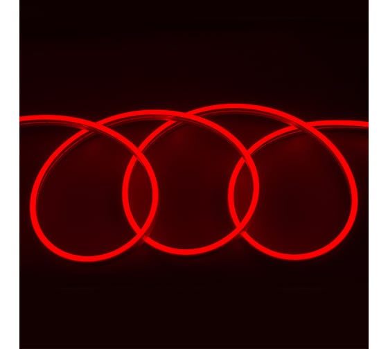 Изображение товара Светодиодная лента General Lighting Systems гибкий неон 50 м, 9,6Вт/м, 220В, SMD2835, 6мм, IP67, красный GLS-2835-120-9.6-12-NL-IP67-R 512210