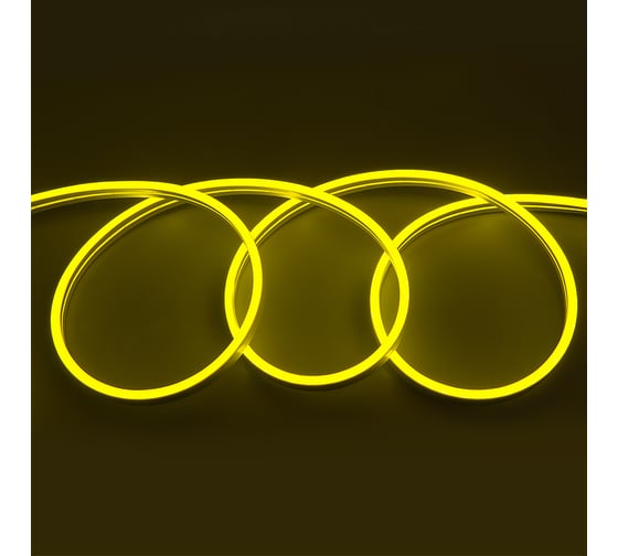 Изображение товара Светодиодная лента General Lighting Systems гибкий неон 50 м, 9,6Вт/м, 12В, SMD2835, 6мм, IP67, желтый GLS-2835-120-9.6-12-NL-IP67-Y 512810