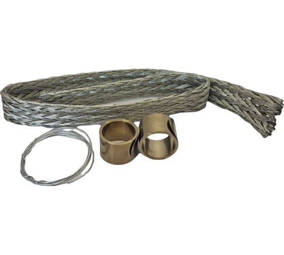 Изображение товара Непаянный комплект заземления ГРИНЭНЕРГО НКЗ-С (10-25) L=400мм плоский ge-nkzs-010-025-500