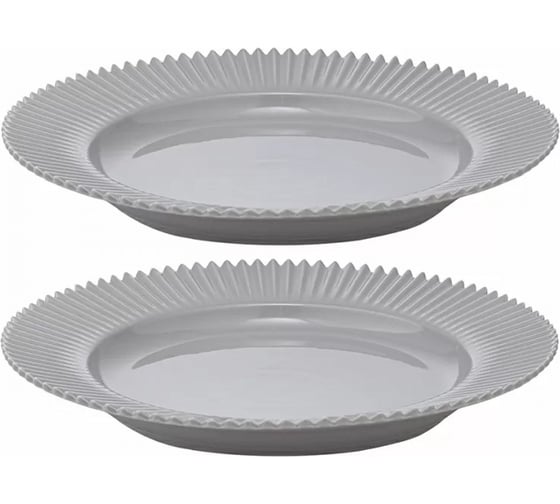 Изображение товара Набор из двух тарелок Tkano Edge темно-серый, 26 см TK22-TW_PL0016