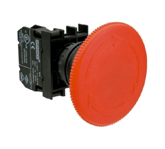 Изображение товара Аварийная кнопка Emas Грибок, возврат поворотом, 60мм, 250В AC, 4А, B102E60