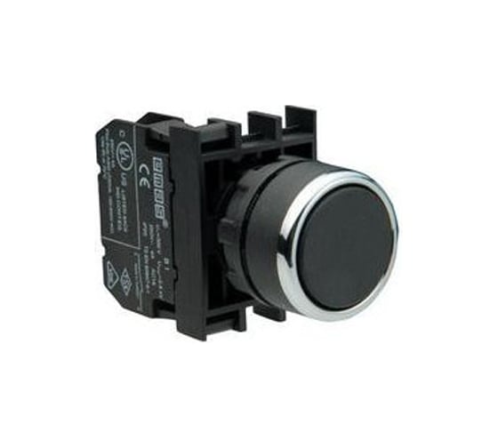 Изображение товара Нажимная круглая кнопка Emas черная, 1НЗ, серия B, 250 В AC, 4 А, B200DH