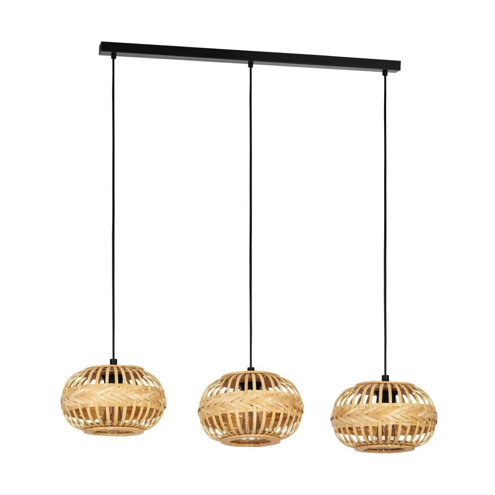 Изображение товара Подвесной светильник EGLO AMSFIELD 1 43863 3 лампы дизайн дерево металл