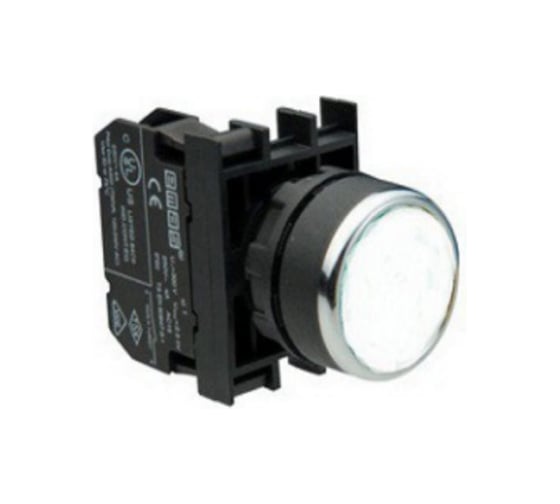 Изображение товара Нажимная кнопка Emas круглая, белая, 1НО+1НЗ, серия B, 250 В AC, 4 А B102DB