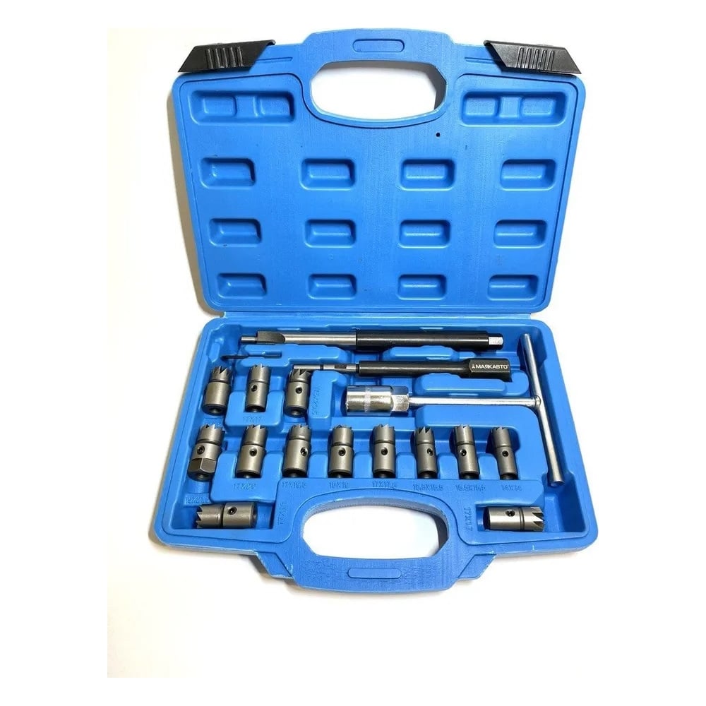 Изображение товара Набор для ремонта посадочных мест дизельных форсунок МаякАвто 17 предметов