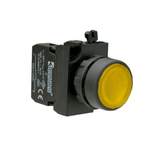 Изображение товара Нажимная кнопка Emas круглая, жёлтая, 250 В AC, 4 А, CP102DS