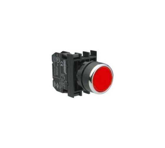 Изображение товара Нажимная круглая кнопка Emas красная, 2НО, серия B, 250 В AC, 4 А, B101DK