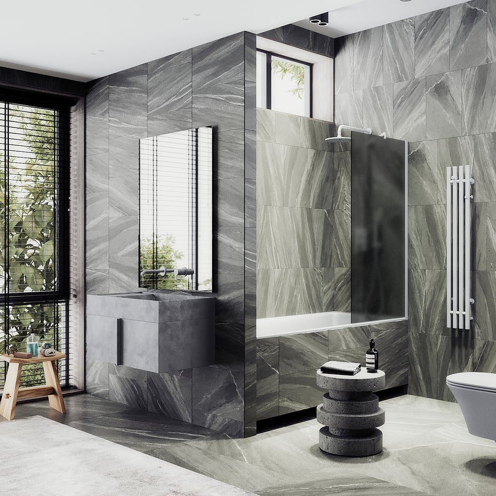 Изображение товара Шторка для ванны MaybahGlass MGV-251-1ш из закаленного стекла графит матовая