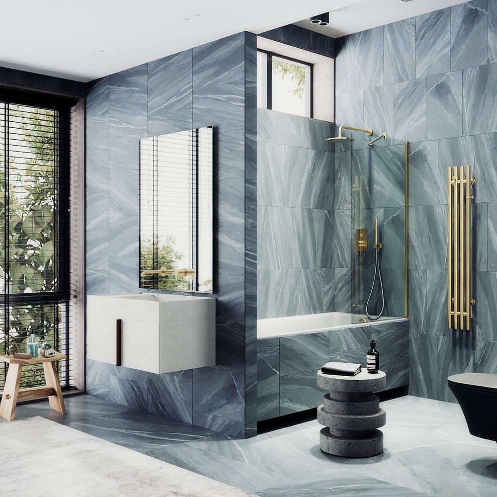 Изображение товара Шторка для ванны MaybahGlass MGV-62-3ш прозрачное закаленное стекло