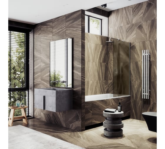 Изображение товара Шторка для ванны в широком профиле MaybahGlass MGV-73-5ш