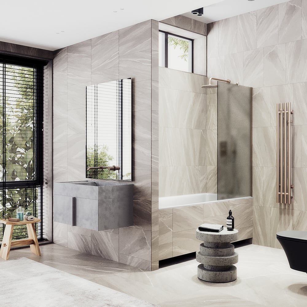 Изображение товара Шторка для ванны в широком профиле MaybahGlass MGV-72-2ш