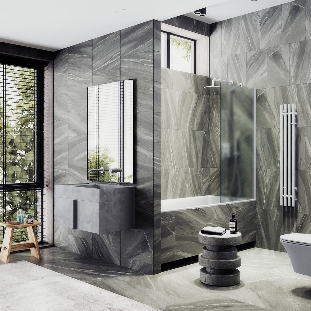 Изображение товара Шторка для ванны MaybahGlass MGV-90-1ш из закаленного стекла