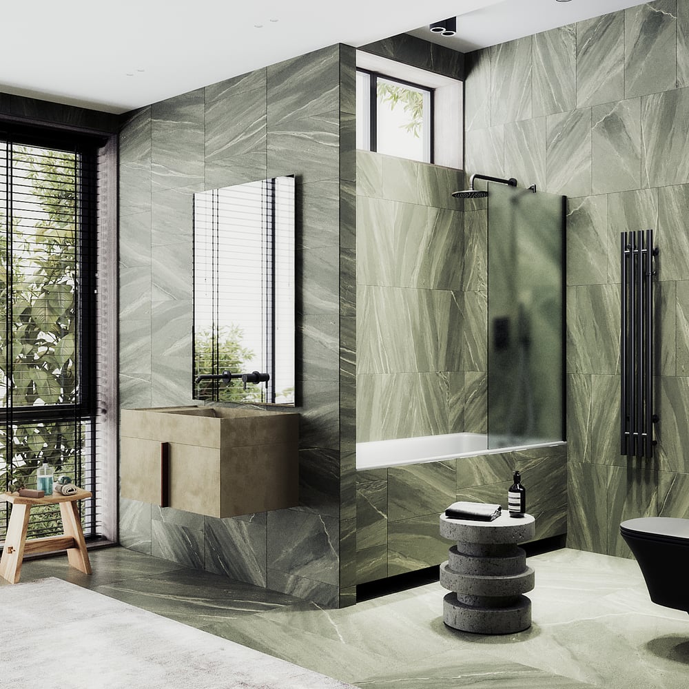 Изображение товара Шторка для ванны MaybahGlass MGV-90-6ш из закаленного стекла