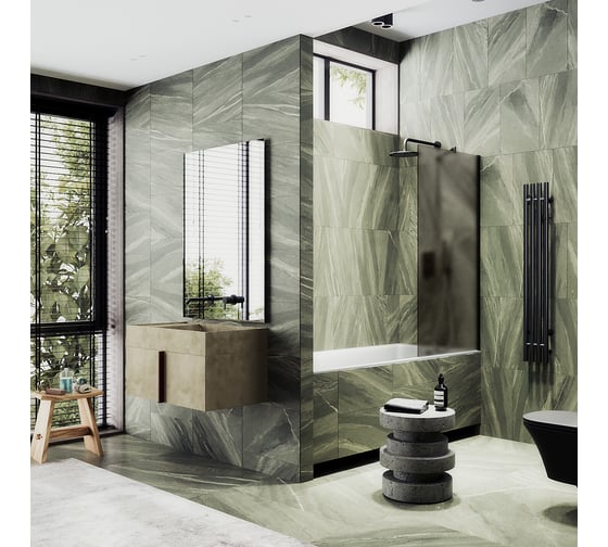 Изображение товара Шторка для ванны в широком профиле MaybahGlass MGV-75-6ш