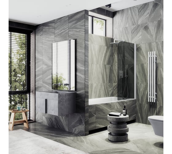 Изображение товара Шторка для ванной MaybahGlass поворотная на монопетле MGV-603-1