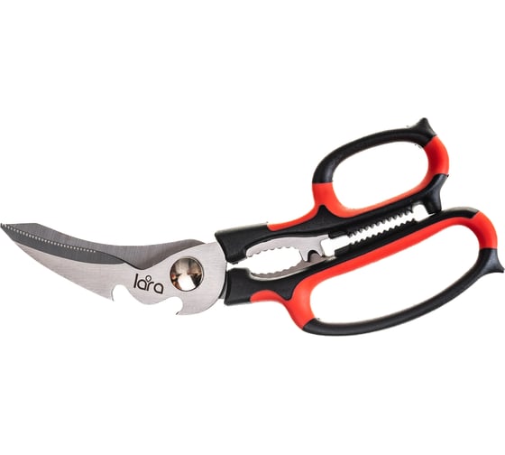 Изображение товара Ножницы Lara 23 см 6 в 1 прорезиненные ручки, сверхострая заточка, блистер LR05-92 BLISTER