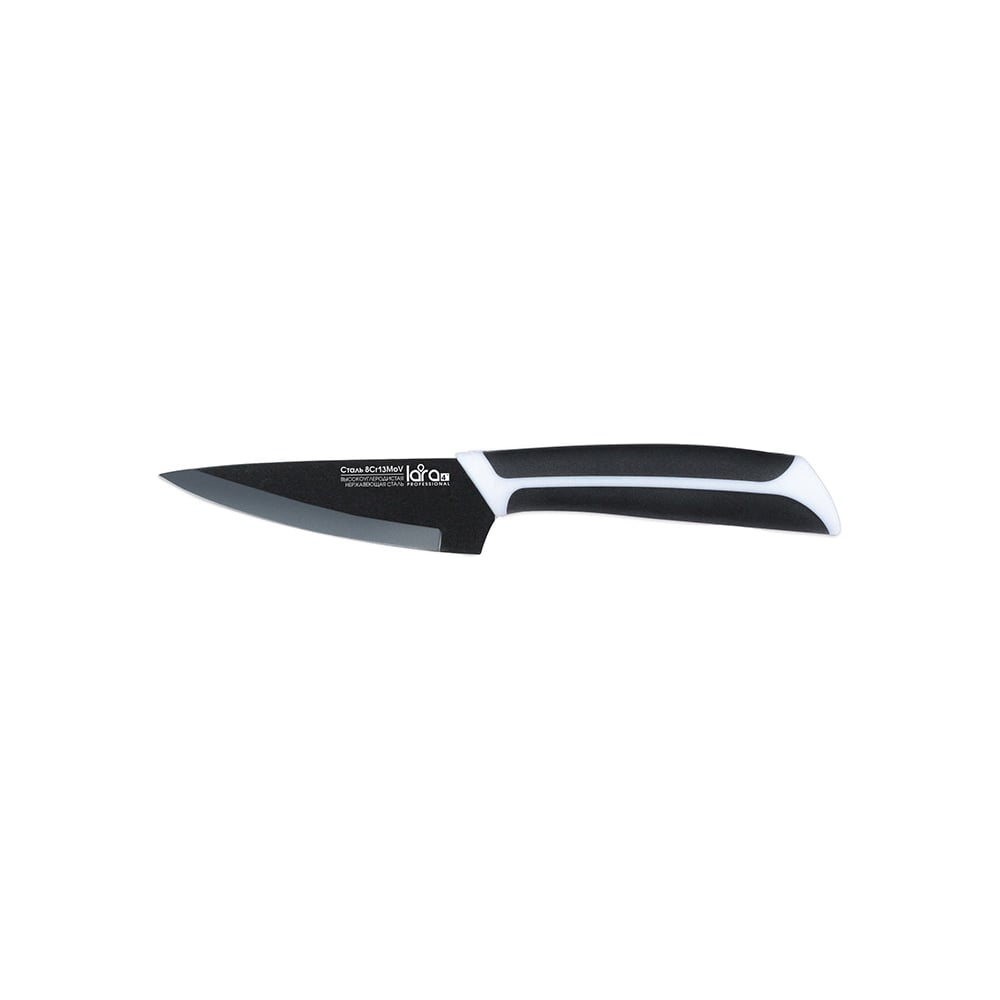 фото Нож универсальный lara 10.2см, черное керамическое покрытие black ceramic полный блистер lr05-26