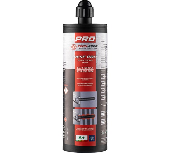 Изображение товара Химический анкер Tech-Krep PRO PESF PRO 400 мл + насадка 155888