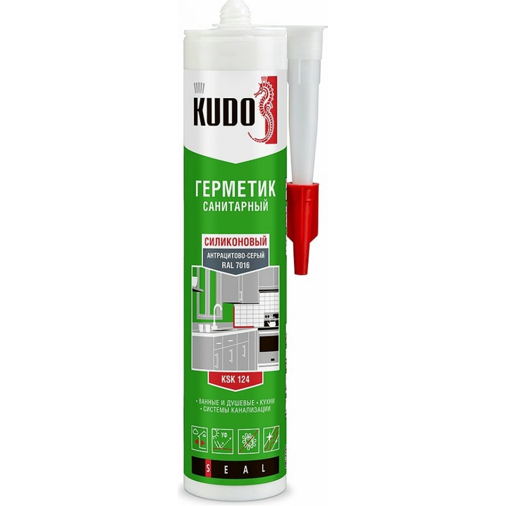 Силиконовый санитарный герметик KUDO жидкий ключ силиконовый decorix 520 мл аэрозоль 0402 01 da