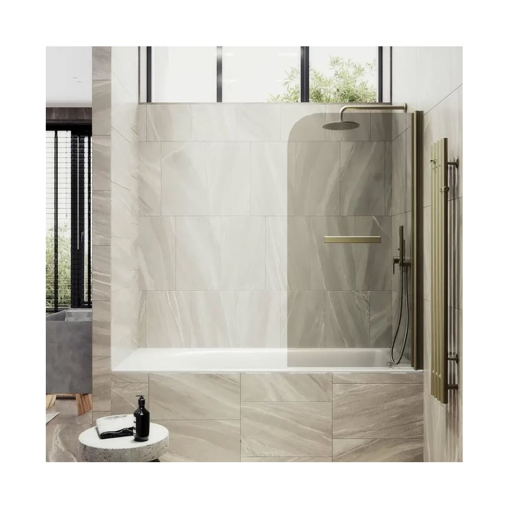 Изображение товара Шторка поворотная MaybahGlass 1400х700 6 мм Бронза для ванной