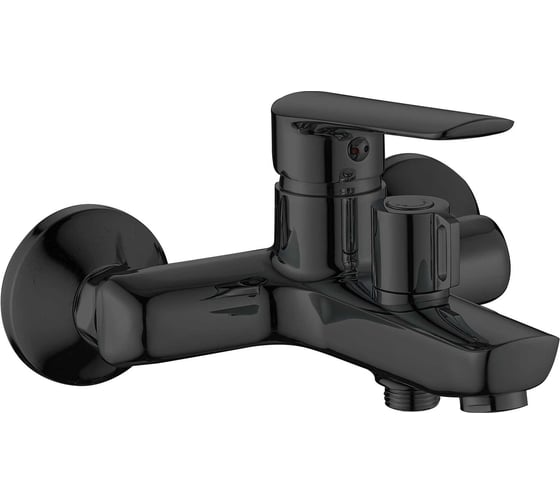 Изображение товара Смеситель для ванны ESKO Lagos Black короткий излив, c аксессуарами LG54B