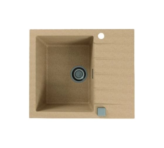 Изображение товара Мойка ALVEUS GRANITAL CADIT 10 BEIGE-G55 590х500 1X в комплекте с сифоном 1132823 1132019