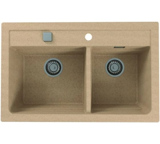 Изображение товара Мойка ALVEUS GRANITAL ATROX 50 BEIGE - G55 в комплекте с сифоном 1132822 1132000