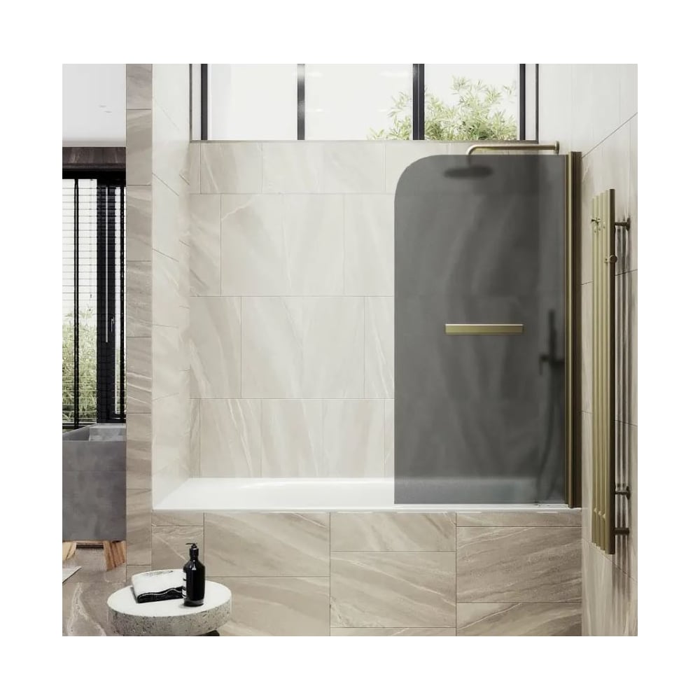 Изображение товара Шторка для ванной MaybahGlass 1400х800 6 мм графит матовый с поворотом