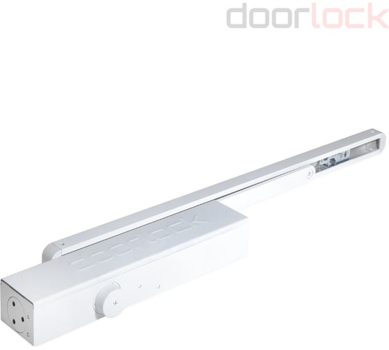 Изображение товара Доводчик Doorlock DL300S/N BC HO EN3-5 со скользящей тягой белый 75575
