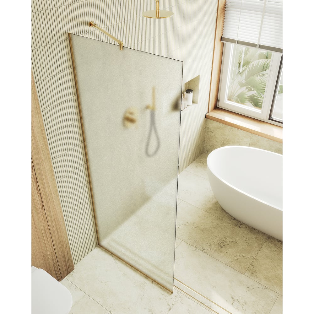 Изображение товара Душевая перегородка MaybahGlass 1950х690 мм сатин закаленное стекло MGD-706-3у