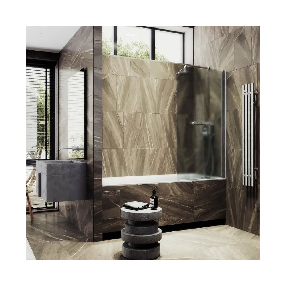 Изображение товара Поворотная шторка на монопетле MaybahGlass 1400х700 мм с сатиновым покрытием