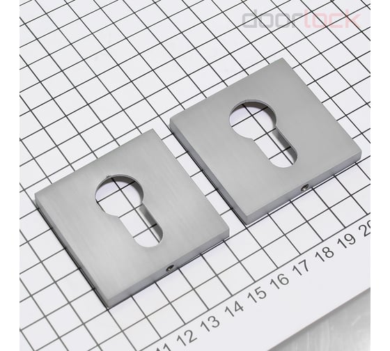 Изображение товара Ключевина под цилиндр Doorlock DL ES02/S/С Slim SC матовый хром, квадратная розетка, пара 73261