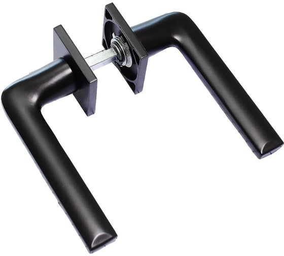 Изображение товара Ручка Doorlock DL Mirage A18S Slim Black черная, квадратная розетка, толщина двери 35-55мм 73253