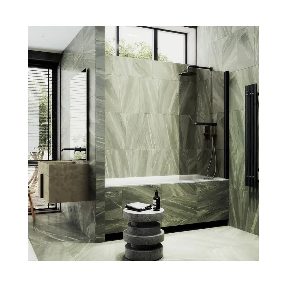 Изображение товара Шторка поворотная на монопетле MaybahGlass 1400х800 бронза с крепежом