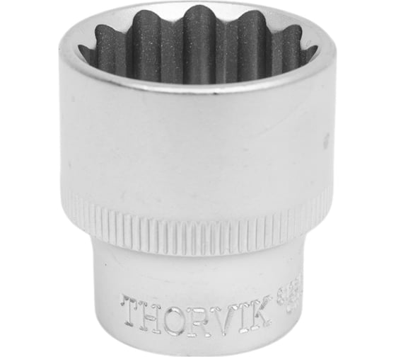 Изображение товара Головка торцевая 12-гранная S12S1222 22 мм, 3/8"DR THORVIK 054283