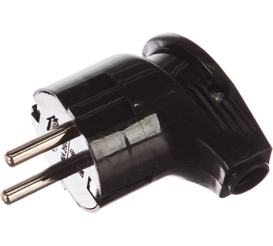 Изображение товара Вилка Navigator NCA-PL04-16A-E-BL, с заземлением, угловая, черная 61363