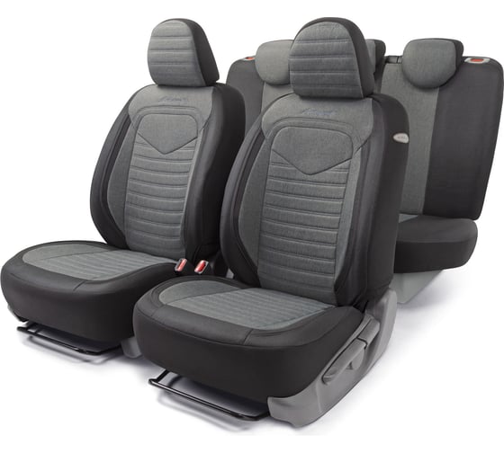 Изображение товара Авточехлы AUTOPROFI LINEN LIN-1505 BK/D.GY