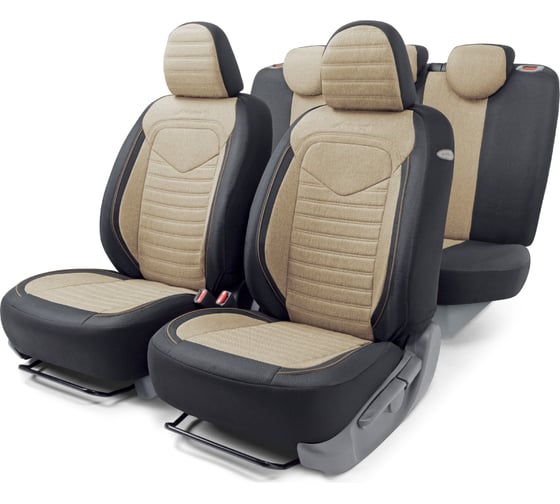 Изображение товара Авточехлы AUTOPROFI LINEN LIN-1505 BK/BE