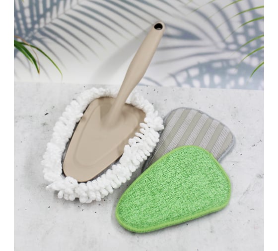 Изображение товара Щетка универсальная для сухой и влажной уборки с 3 насадками Boomjoy TB-12