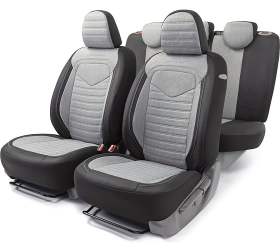 Изображение товара Авточехлы AUTOPROFI LINEN LIN-1505 BK/L.GY