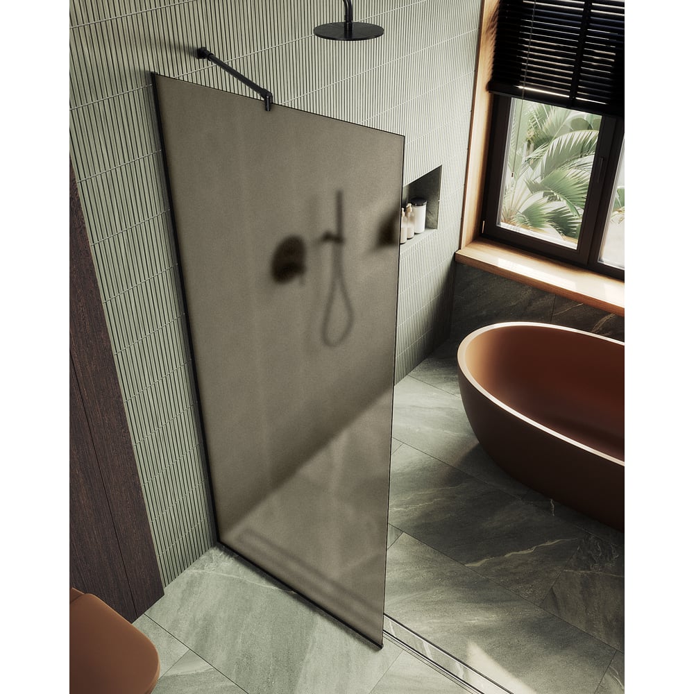 Изображение товара Душевая перегородка MaybahGlass бронза матовая 1950х890 мм MGD-692-6у