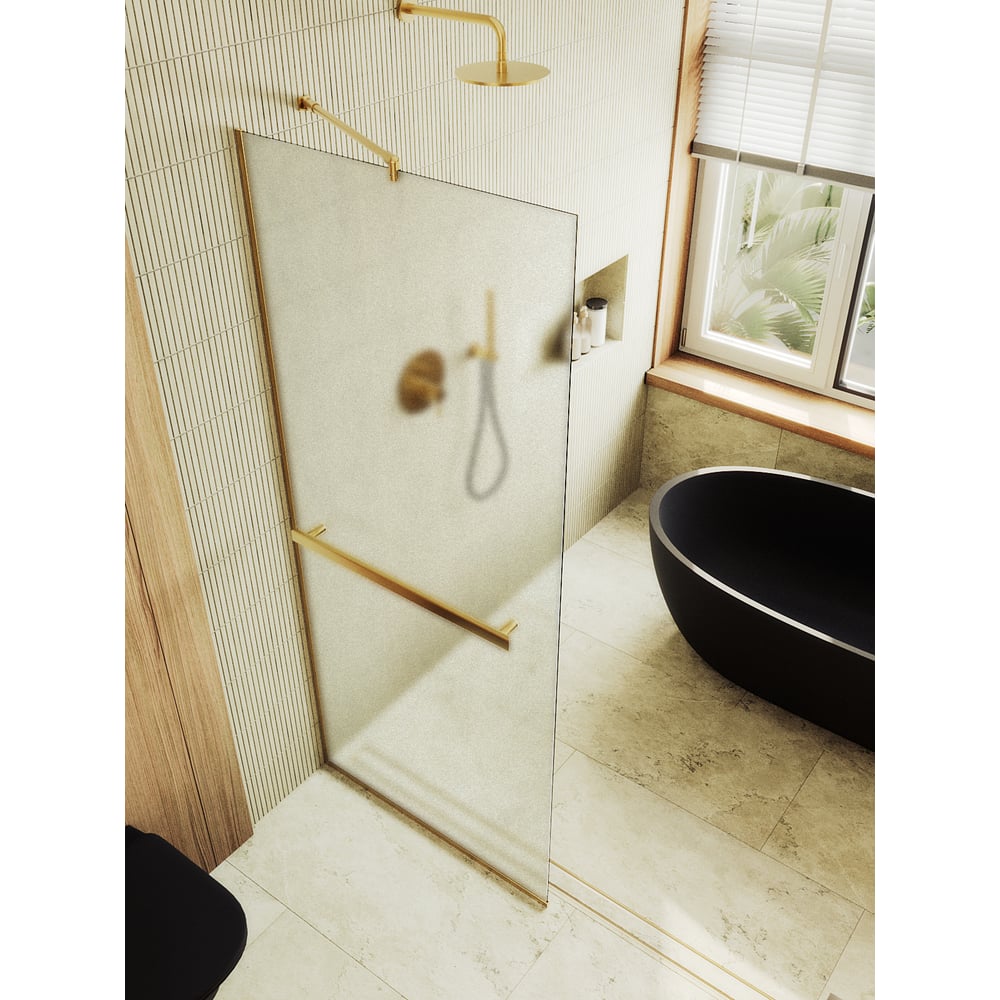 Изображение товара Душевая перегородка MaybahGlass 1950х890 мм с полотенцедержателем