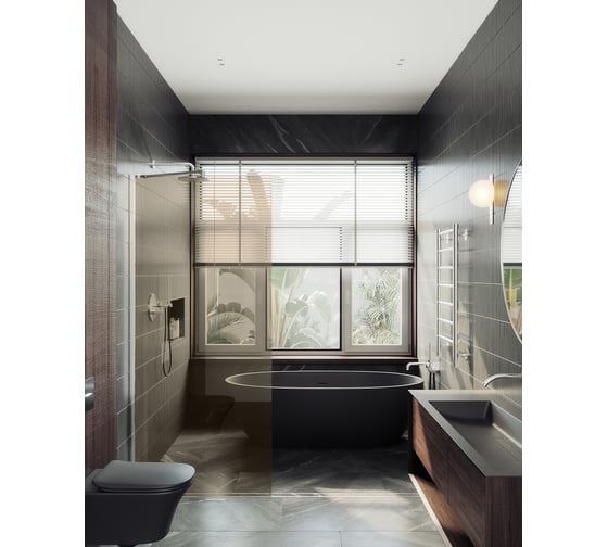 Изображение товара Душевая перегородка MaybahGlass в широком профиле, 1950х1090 мм, стекло бронза 8 мм, MGD-678-5ш